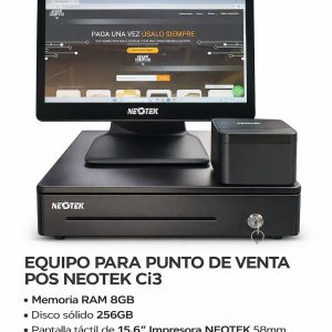 Combo Todo en Uno POS Neotek Core i3 6ta Generación Imp 58 mm Cajon Modedero