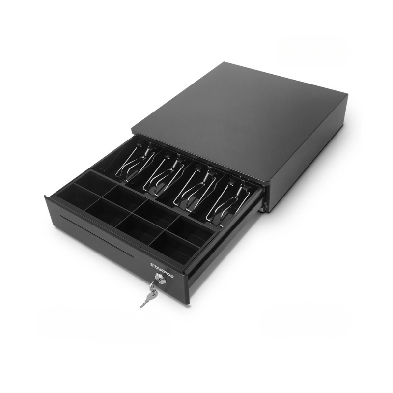 Cajón monedero metálico compacto Star-330 Heavy color negro