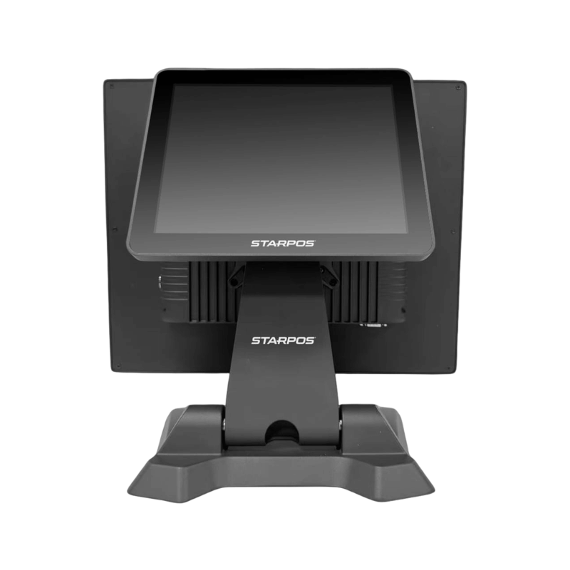 Pantalla monitor auxiliar para cliente STAR POS de 9.7 pulgadas con conexión VGA interna instalada en la parte trasera del equipo principal.